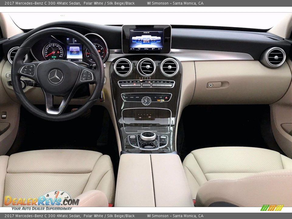 Silk Beige/Black Interior - 2017 Mercedes-Benz C 300 4Matic Sedan Photo #15