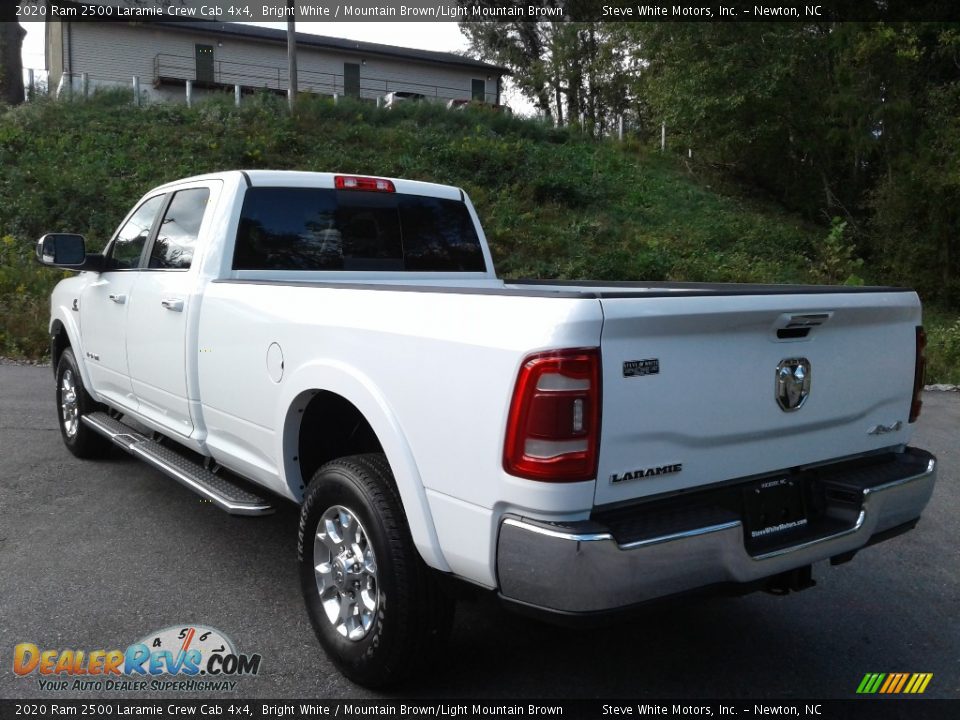 2020 Ram 2500 Laramie Crew Cab 4x4 Bright White / Mountain Brown/Light Mountain Brown Photo #9