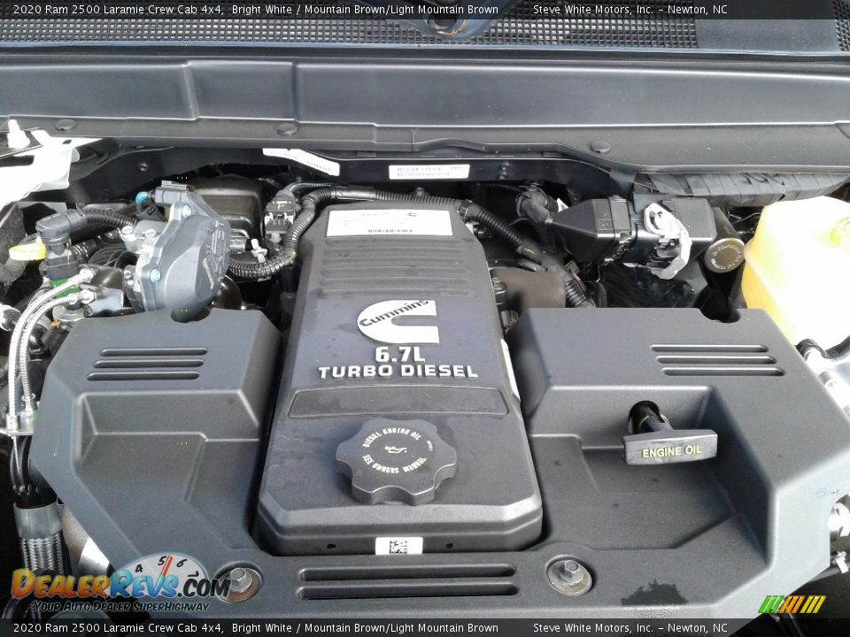 2020 Ram 2500 Laramie Crew Cab 4x4 Bright White / Mountain Brown/Light Mountain Brown Photo #10