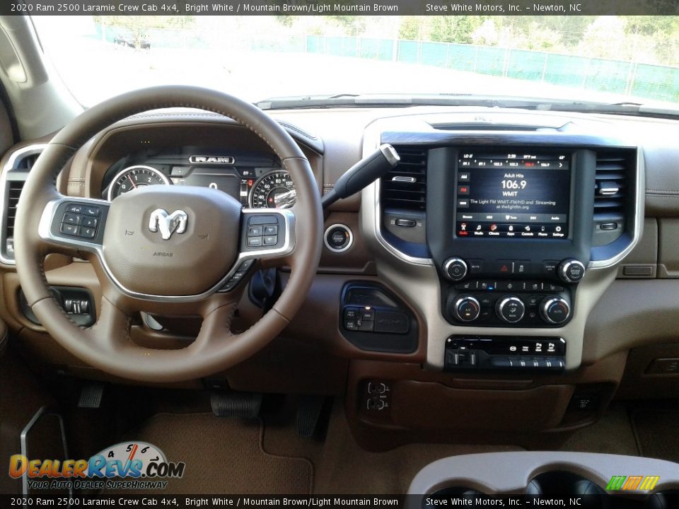 2020 Ram 2500 Laramie Crew Cab 4x4 Bright White / Mountain Brown/Light Mountain Brown Photo #19