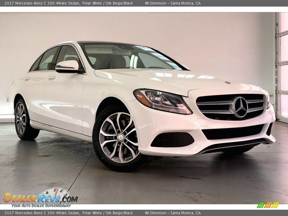 2017 Mercedes-Benz C 300 4Matic Sedan Polar White / Silk Beige/Black Photo #34