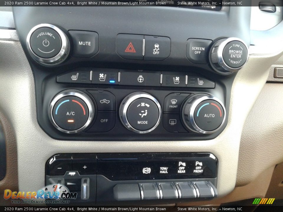 2020 Ram 2500 Laramie Crew Cab 4x4 Bright White / Mountain Brown/Light Mountain Brown Photo #27