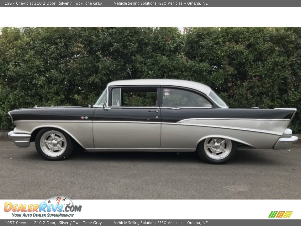 1957 Chevrolet 210 2 Door Silver / Two-Tone Gray Photo #2