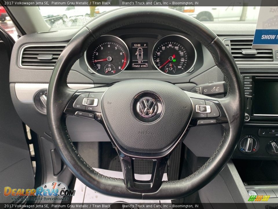 2017 Volkswagen Jetta SE Platinum Gray Metallic / Titan Black Photo #11