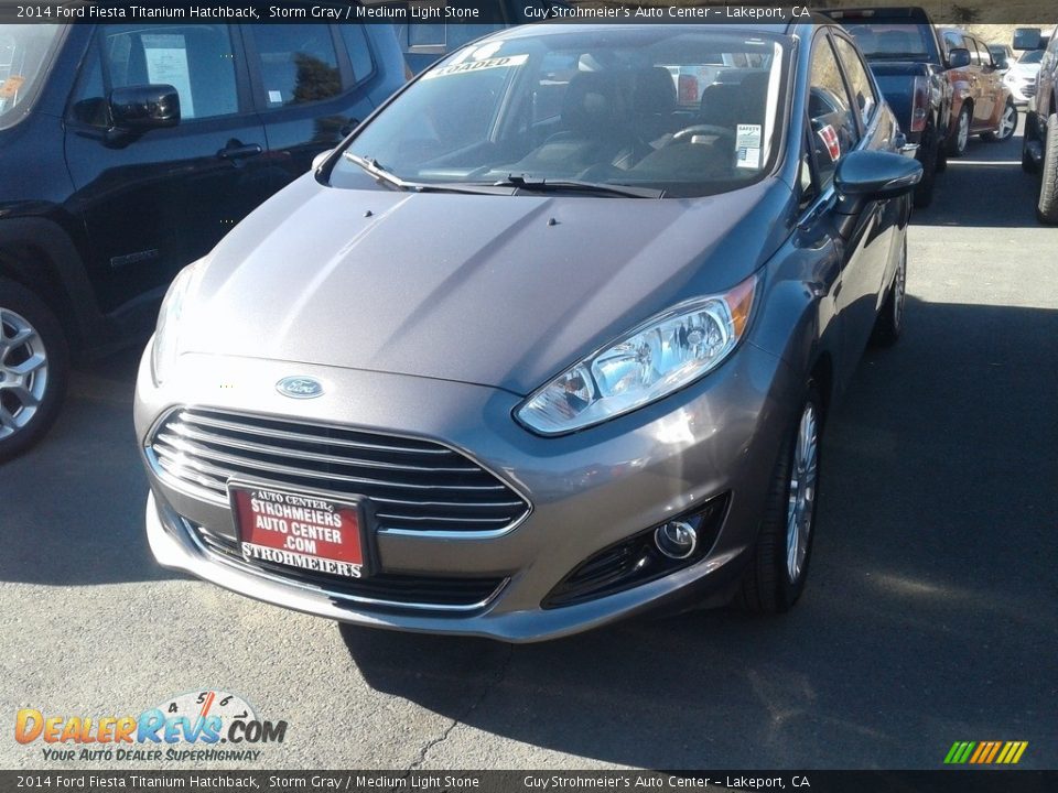 2014 Ford Fiesta Titanium Hatchback Storm Gray / Medium Light Stone Photo #5