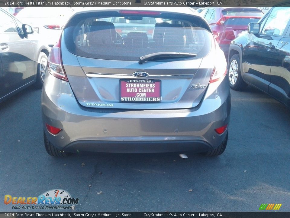 2014 Ford Fiesta Titanium Hatchback Storm Gray / Medium Light Stone Photo #6