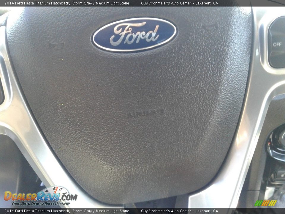 2014 Ford Fiesta Titanium Hatchback Storm Gray / Medium Light Stone Photo #10