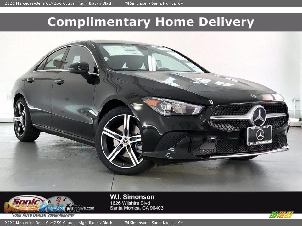 2021 Mercedes-Benz CLA 250 Coupe Night Black / Black Photo #1