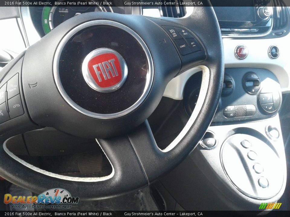 2016 Fiat 500e All Electric Steering Wheel Photo #6