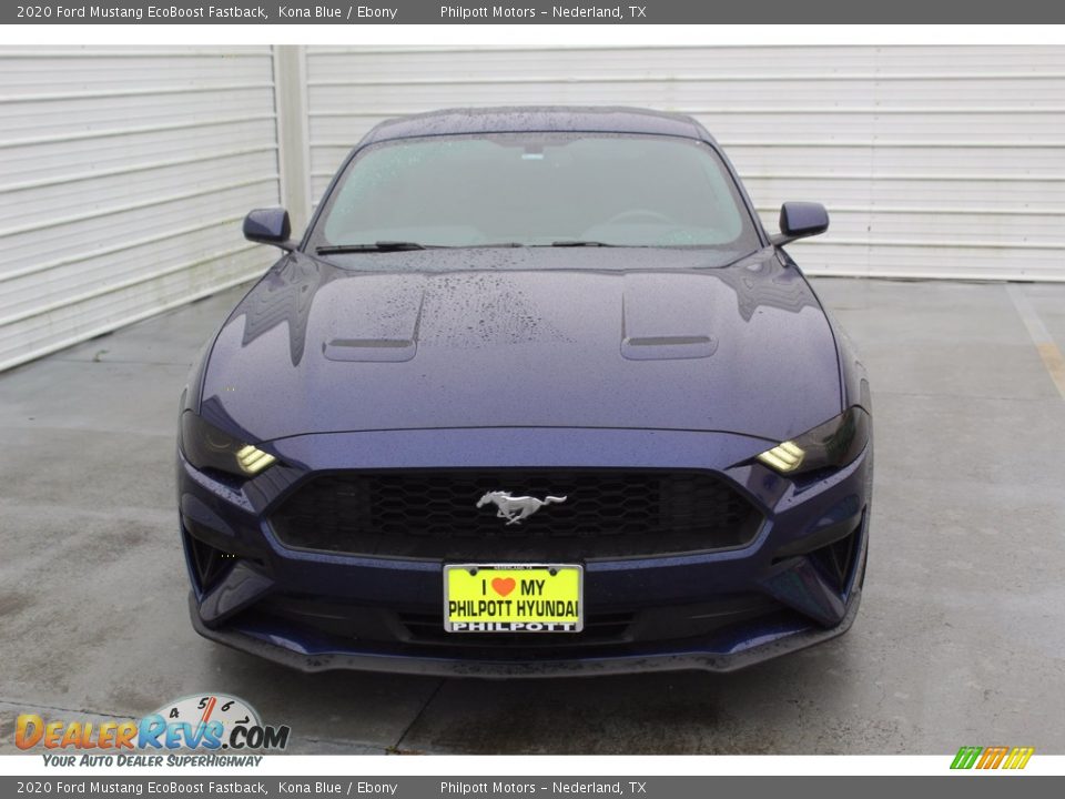 2020 Ford Mustang EcoBoost Fastback Kona Blue / Ebony Photo #3