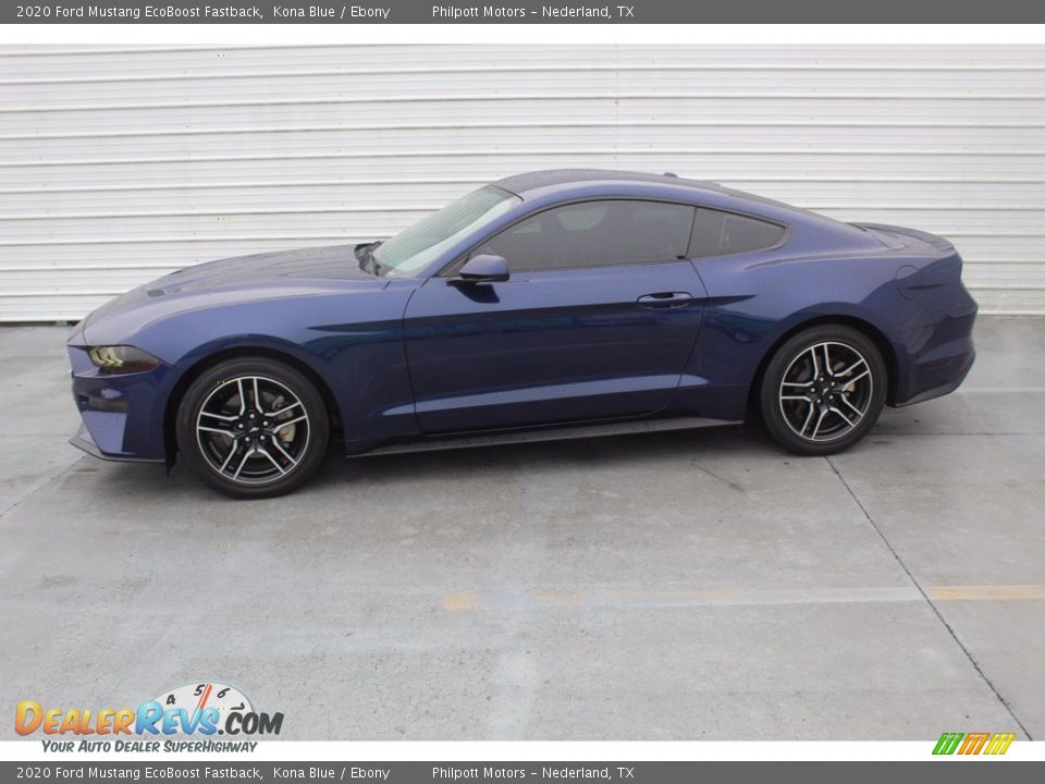 Kona Blue 2020 Ford Mustang EcoBoost Fastback Photo #7