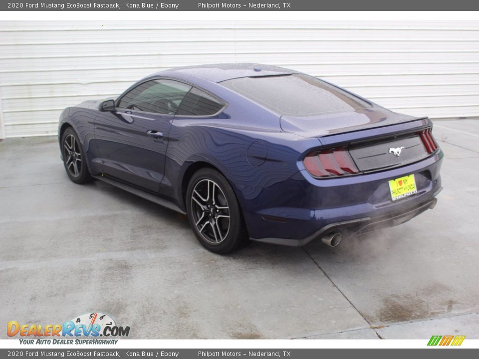 2020 Ford Mustang EcoBoost Fastback Kona Blue / Ebony Photo #8