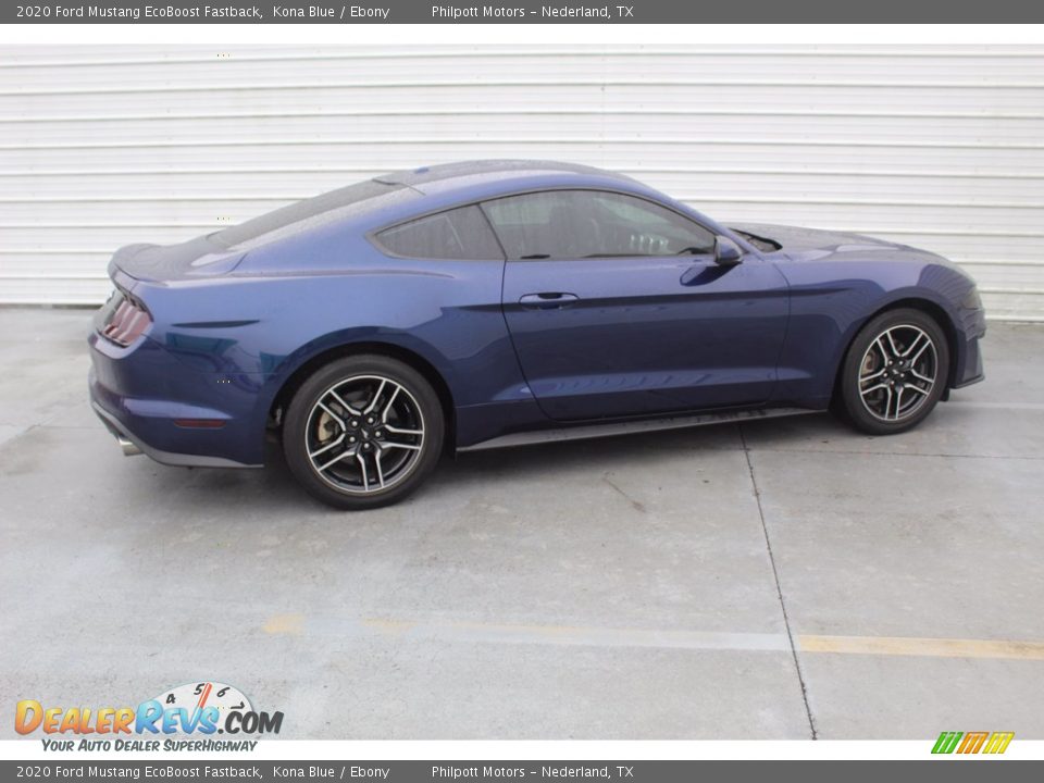 2020 Ford Mustang EcoBoost Fastback Kona Blue / Ebony Photo #13