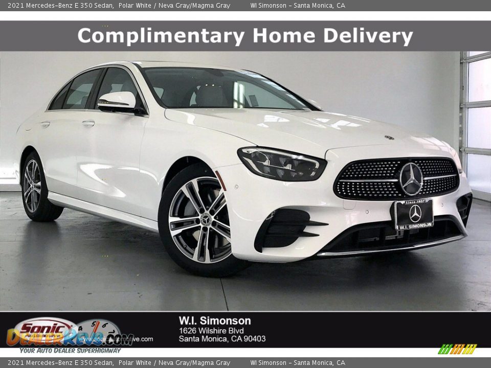 2021 Mercedes-Benz E 350 Sedan Polar White / Neva Gray/Magma Gray Photo #1