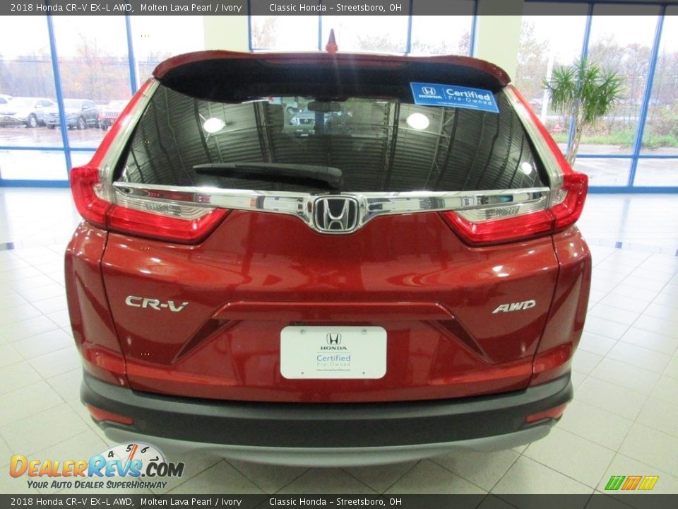 2018 Honda CR-V EX-L AWD Molten Lava Pearl / Ivory Photo #8