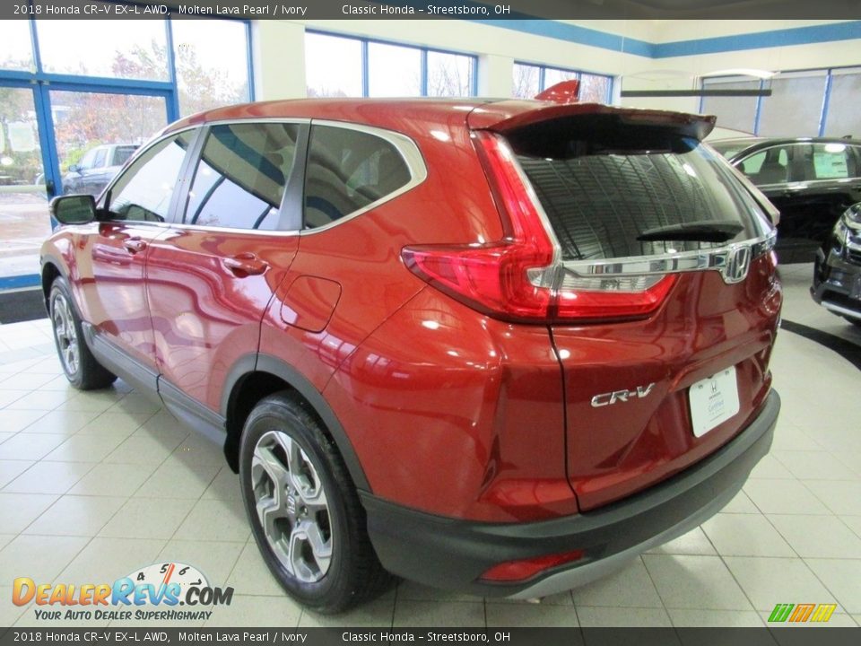 2018 Honda CR-V EX-L AWD Molten Lava Pearl / Ivory Photo #9