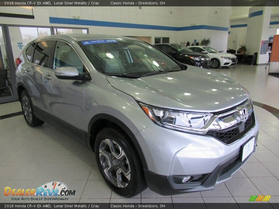 2018 Honda CR-V EX AWD Lunar Silver Metallic / Gray Photo #3