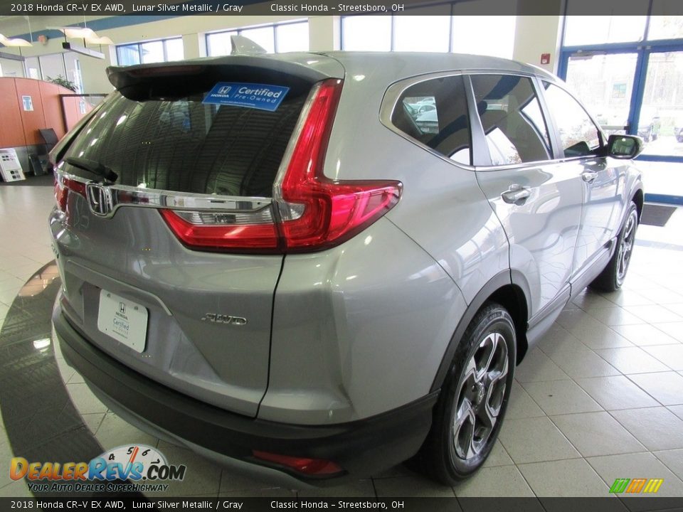 2018 Honda CR-V EX AWD Lunar Silver Metallic / Gray Photo #7