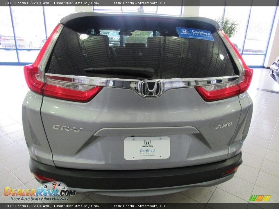 2018 Honda CR-V EX AWD Lunar Silver Metallic / Gray Photo #8