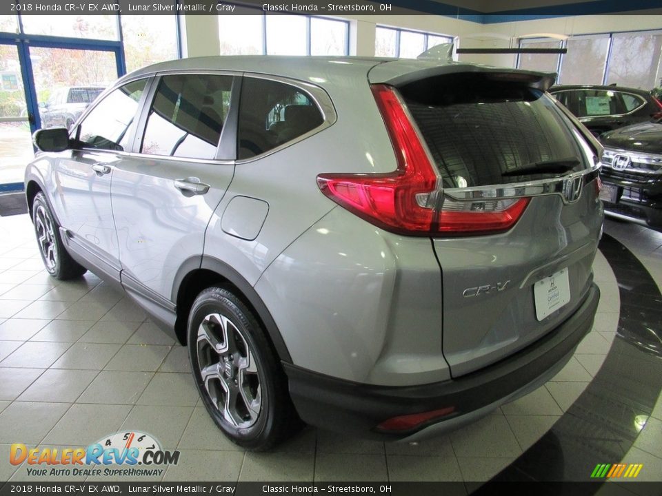 2018 Honda CR-V EX AWD Lunar Silver Metallic / Gray Photo #9