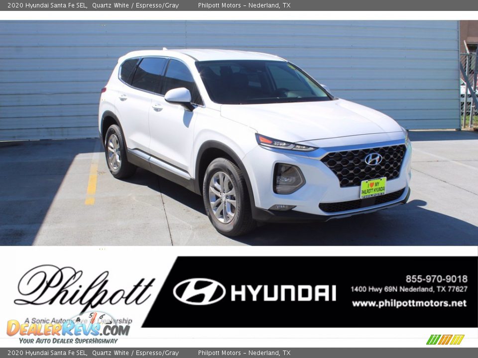 2020 Hyundai Santa Fe SEL Quartz White / Espresso/Gray Photo #1