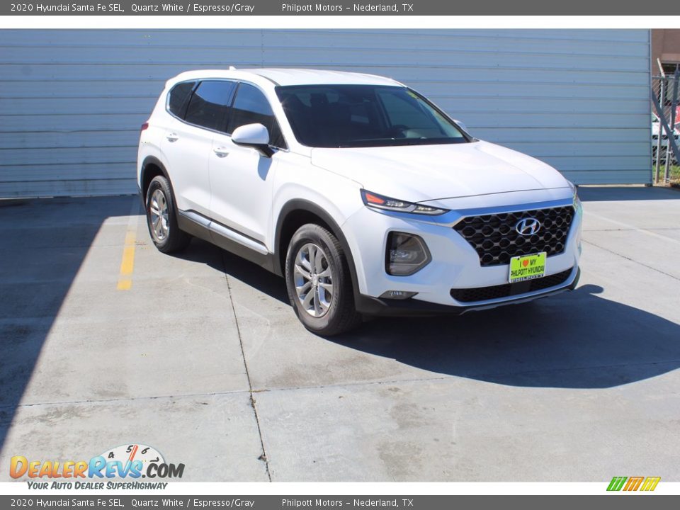 2020 Hyundai Santa Fe SEL Quartz White / Espresso/Gray Photo #2