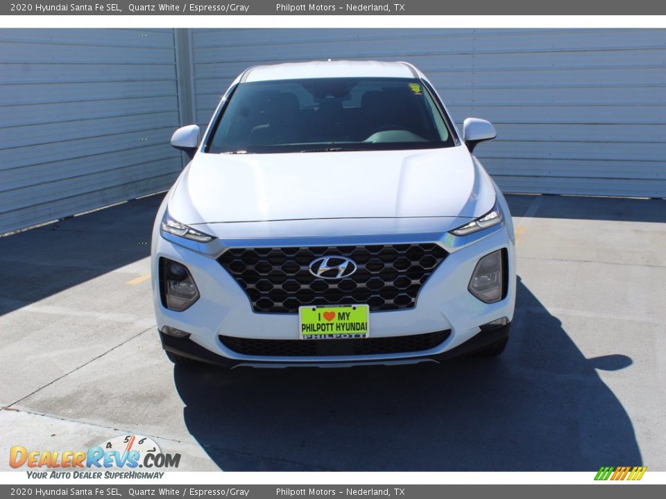 2020 Hyundai Santa Fe SEL Quartz White / Espresso/Gray Photo #3
