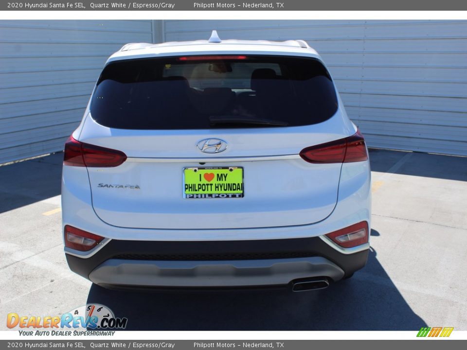 2020 Hyundai Santa Fe SEL Quartz White / Espresso/Gray Photo #7