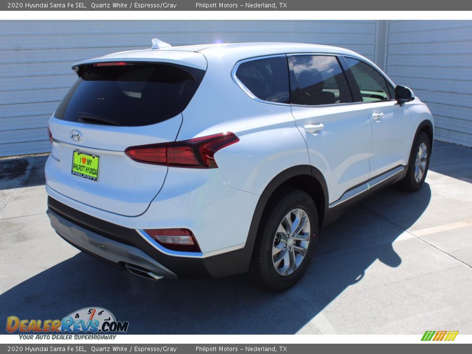2020 Hyundai Santa Fe SEL Quartz White / Espresso/Gray Photo #8