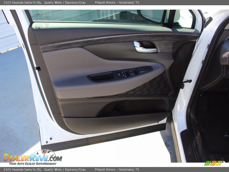 2020 Hyundai Santa Fe SEL Quartz White / Espresso/Gray Photo #9