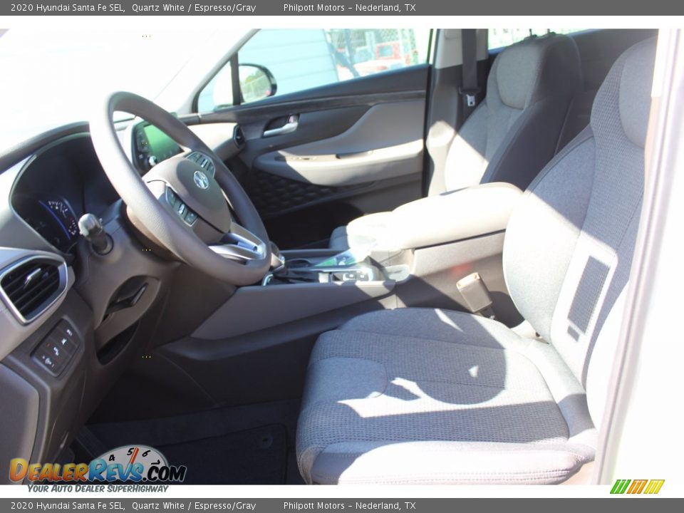 2020 Hyundai Santa Fe SEL Quartz White / Espresso/Gray Photo #10