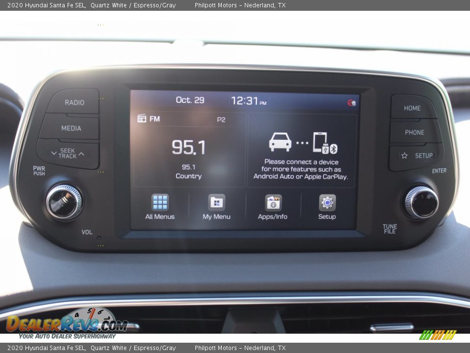 2020 Hyundai Santa Fe SEL Quartz White / Espresso/Gray Photo #15