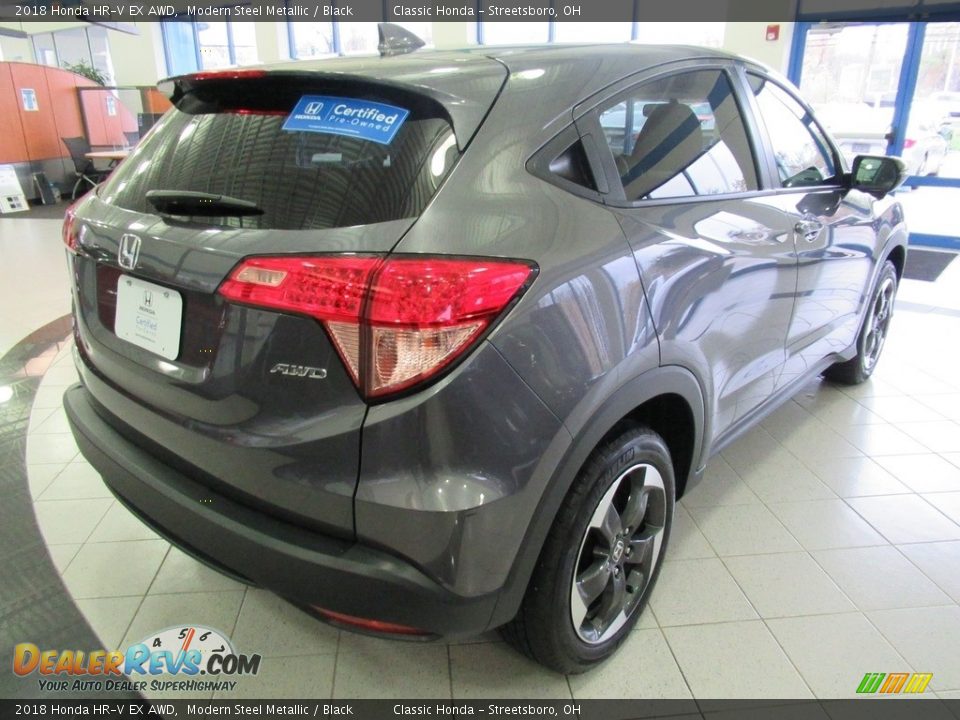 2018 Honda HR-V EX AWD Modern Steel Metallic / Black Photo #7