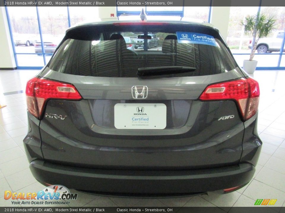 2018 Honda HR-V EX AWD Modern Steel Metallic / Black Photo #8