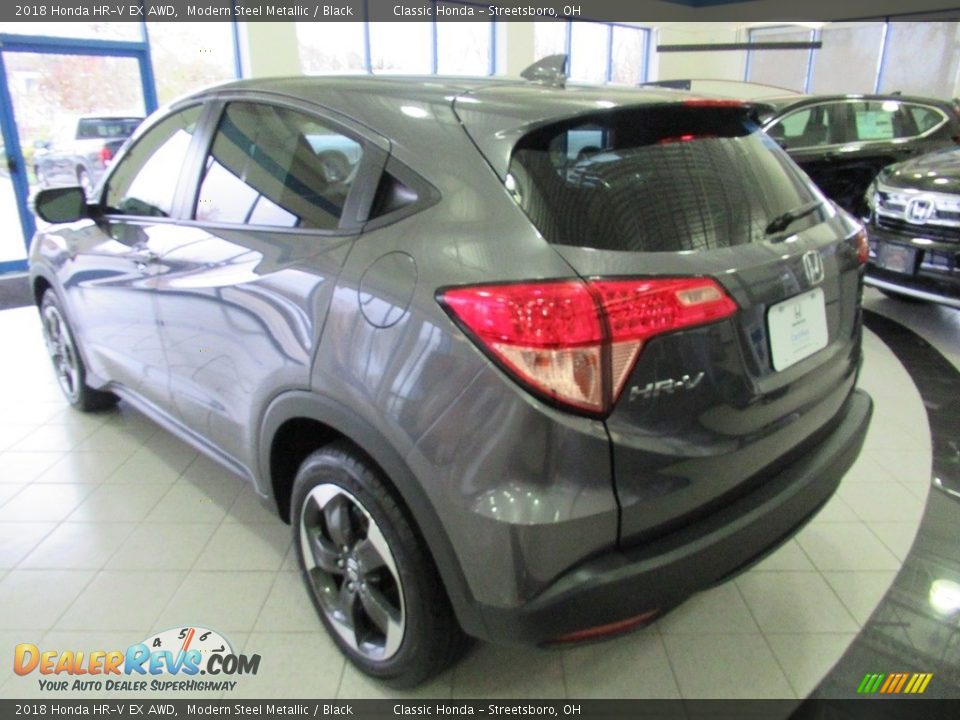 2018 Honda HR-V EX AWD Modern Steel Metallic / Black Photo #9