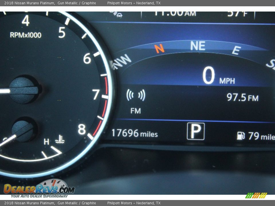 2018 Nissan Murano Platinum Gun Metallic / Graphite Photo #14