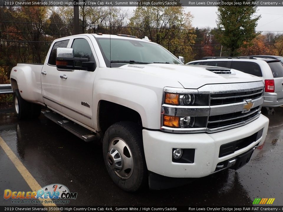 2019 Chevrolet Silverado 3500HD High Country Crew Cab 4x4 Summit White / High Country Saddle Photo #3