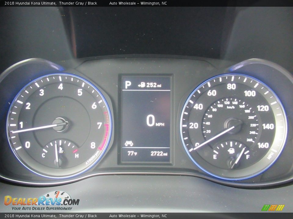 2018 Hyundai Kona Ultimate Thunder Gray / Black Photo #16