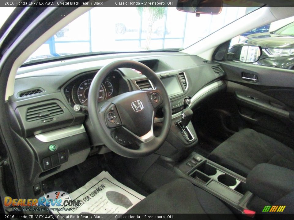 Black Interior - 2016 Honda CR-V EX AWD Photo #28