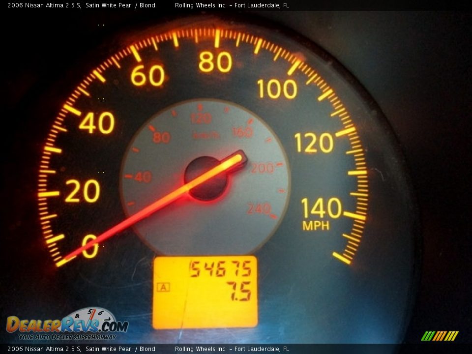 2006 Nissan Altima 2.5 S Satin White Pearl / Blond Photo #2