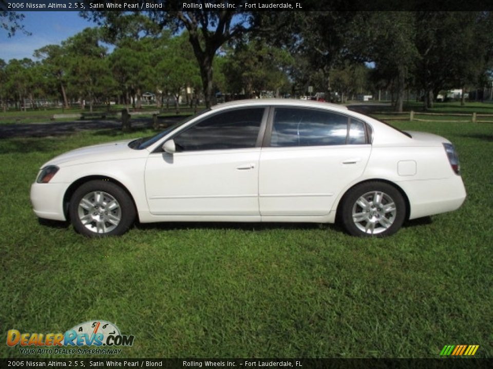 2006 Nissan Altima 2.5 S Satin White Pearl / Blond Photo #3