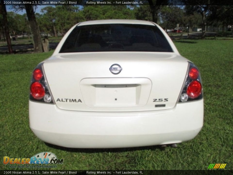 2006 Nissan Altima 2.5 S Satin White Pearl / Blond Photo #7