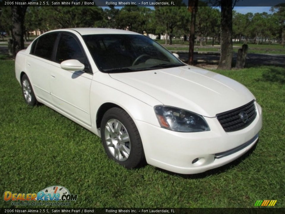 2006 Nissan Altima 2.5 S Satin White Pearl / Blond Photo #13