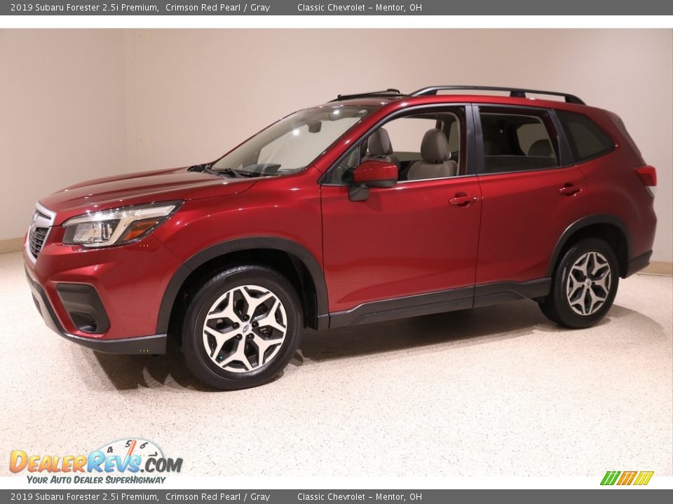 2019 Subaru Forester 2.5i Premium Crimson Red Pearl / Gray Photo #3