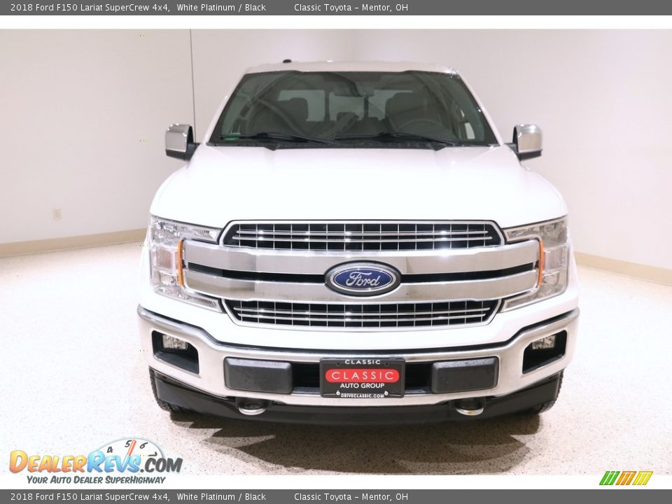 2018 Ford F150 Lariat SuperCrew 4x4 White Platinum / Black Photo #2