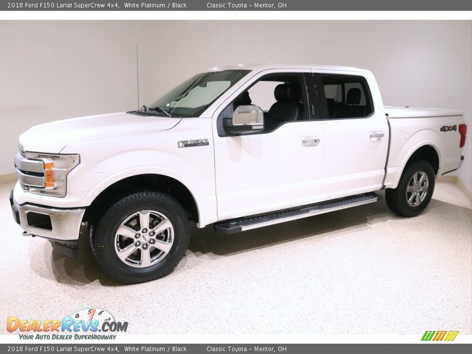 2018 Ford F150 Lariat SuperCrew 4x4 White Platinum / Black Photo #3