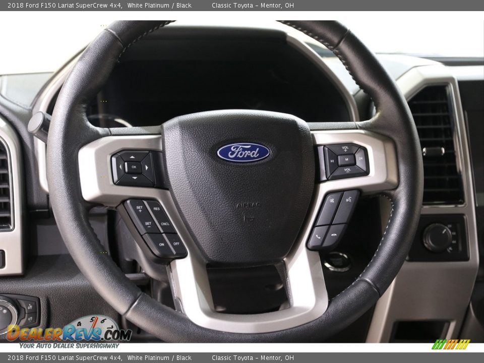 2018 Ford F150 Lariat SuperCrew 4x4 White Platinum / Black Photo #8