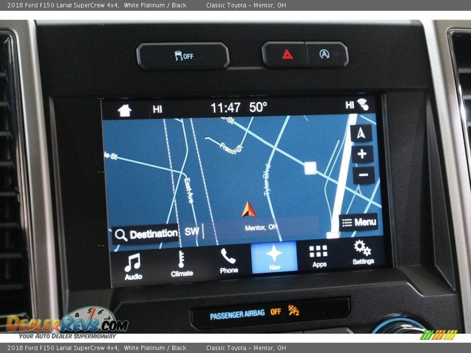 2018 Ford F150 Lariat SuperCrew 4x4 White Platinum / Black Photo #14