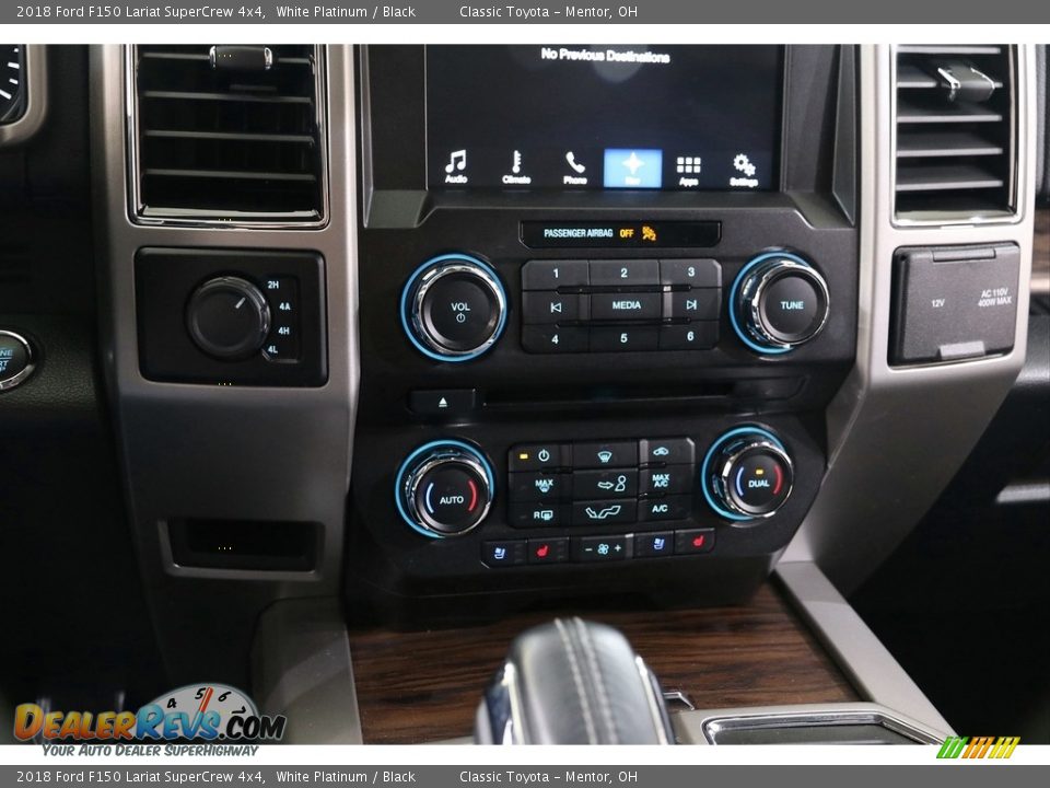 2018 Ford F150 Lariat SuperCrew 4x4 White Platinum / Black Photo #15