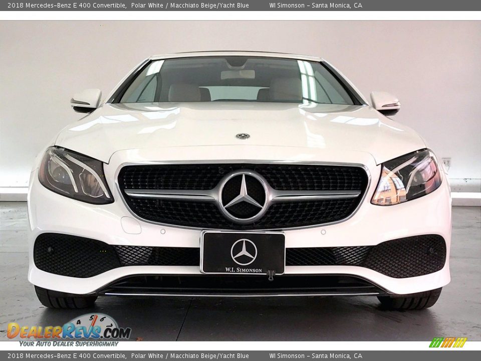 2018 Mercedes-Benz E 400 Convertible Polar White / Macchiato Beige/Yacht Blue Photo #2